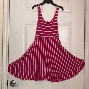 Adorable pink striped sun dress.